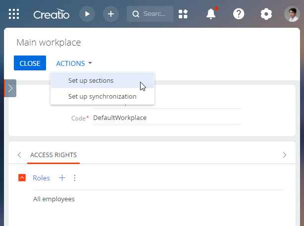 Fig. 3 Mobile application workplace page